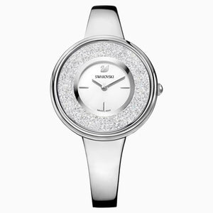 Crystalline Pure Watch, Metal bracelet, White, Stainless steel
