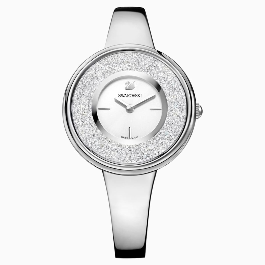 Crystalline Pure Watch, Metal bracelet, White, Stainless steel