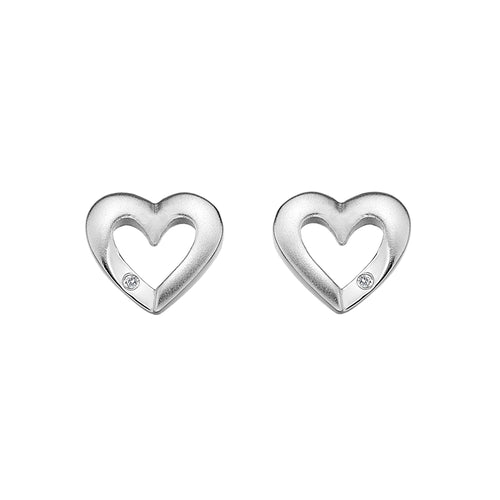 Scooped Heart Earrings