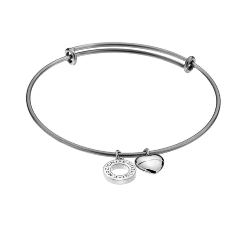 Emozioni Silver Plate Bangle - Large