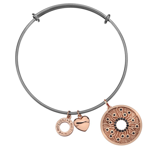 Emozioni Many Paths Rose Gold Plated Coin and Bangle Set