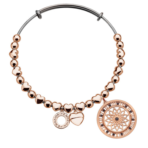 Emozioni Time Traveller Rose Gold Plated Coin and Bangle Set
