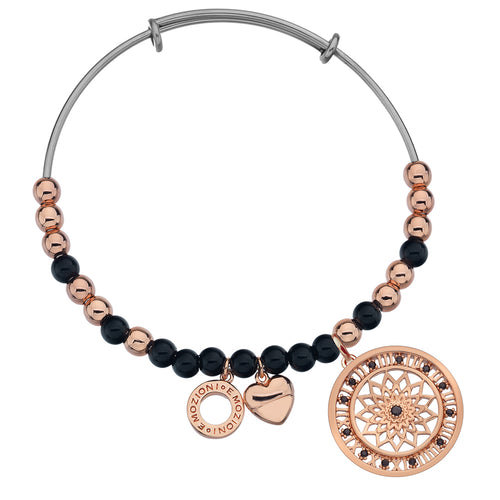 Emozioni Time Traveller Rose Gold Plated Coin and Bangle Set