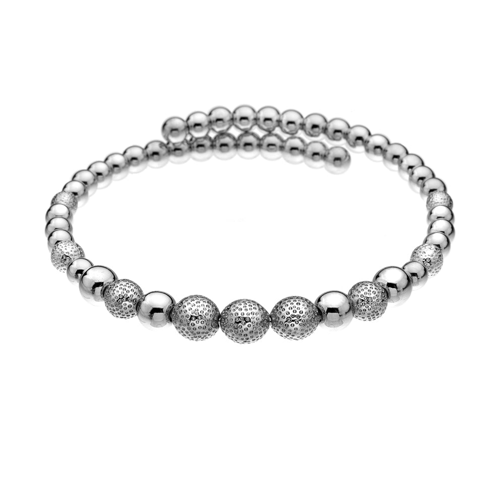 Emozioni Silver Plate Ula Wrap Bangle