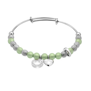 Emozioni Silver Plate Ula Bangle - Sage