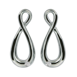 Hourglass Silver Earrings