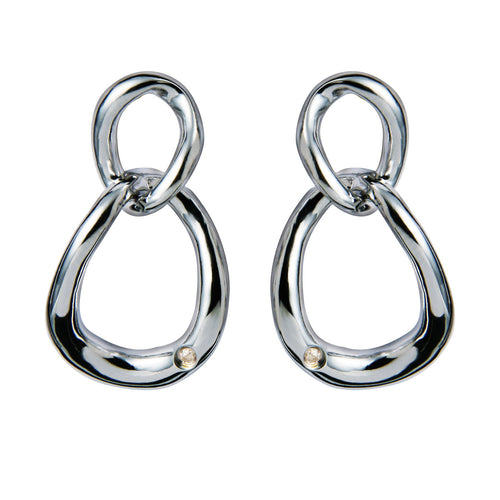 Go with the flow link earrings