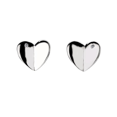 Echo Heart Stud Earrings