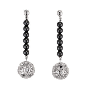 Bali Hemitate Stiletto Orb Earrings