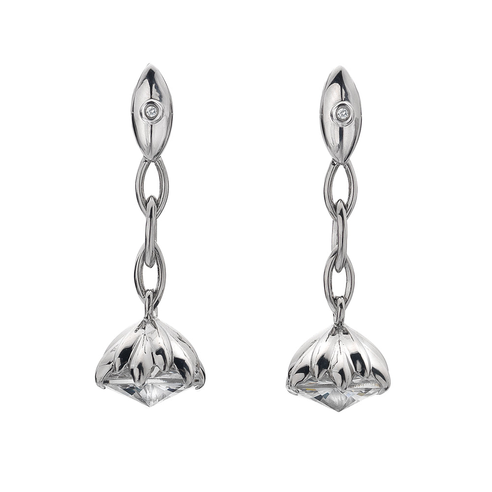 Angel Solitaire Crystal Earrings made with SWAROVSKI ELEMENTS