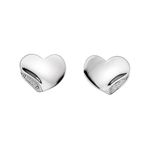 Simply Sparkle Heart Stud Earrings