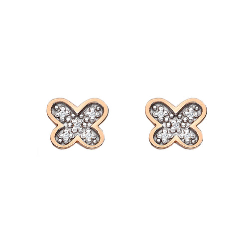Stargazer Rose Gold Plated Sterling Silver Butterfly Earrings - Online Exclusive