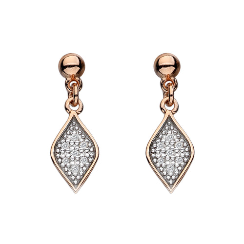 Stargazer Rose Gold Plated Sterling Silver Leaf Earrings - Online Exclusive