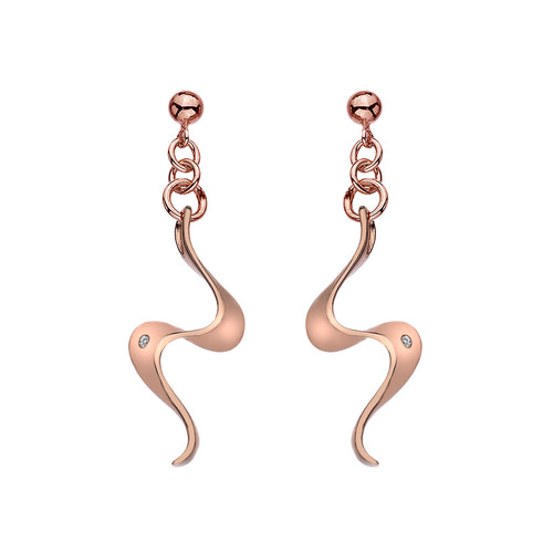 Pirouette Earrings - Rose Gold Plated Sterling Silver