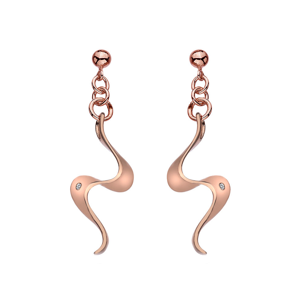 Pirouette Earrings - Rose Gold Plated Sterling Silver