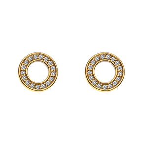 Emozioni Saturno Yellow Gold Plated Earrings