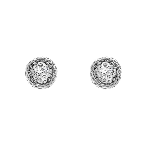 Just Add Love Trinket Bauble Earrings - Hammered Silver