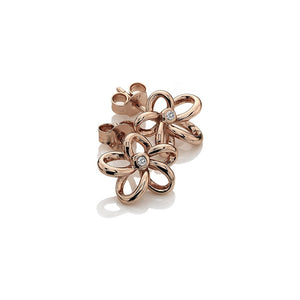 Paradise Open Petal Stud Earrings - Rose Gold Plated