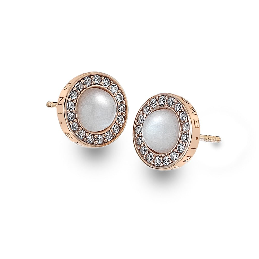 Emozioni Innocence Pearl Rose Gold Plated Earrings