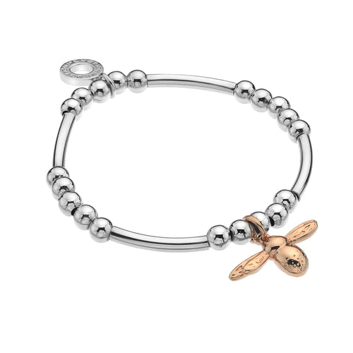 Busy Bee Bar Bracelet With Rose Gold Plated Accents