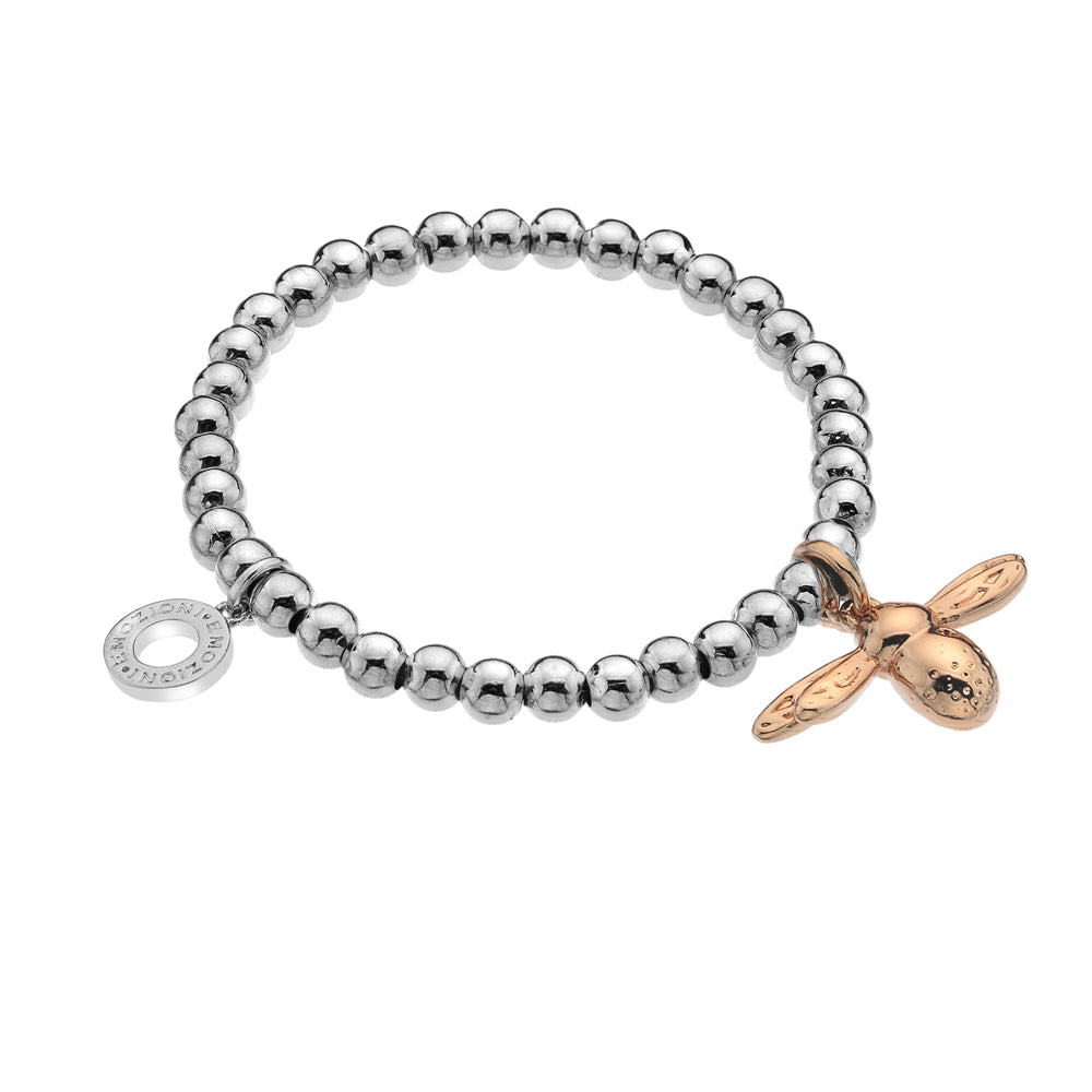 Busy Bee Bead Bracelet With Rose Gold Accents