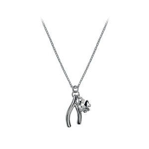 Wishbone Silver Charm Pendant - Online Exclusive