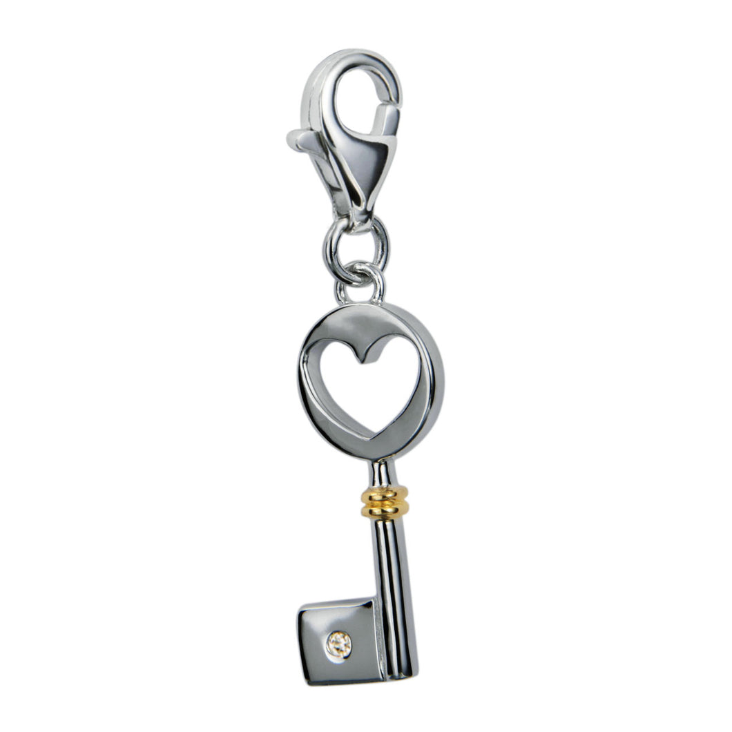 Hot Diamonds Key Heart Charm