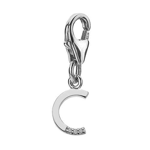 Diamond Letters 'C' Charm