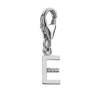 Diamond Letters 'E' Charm