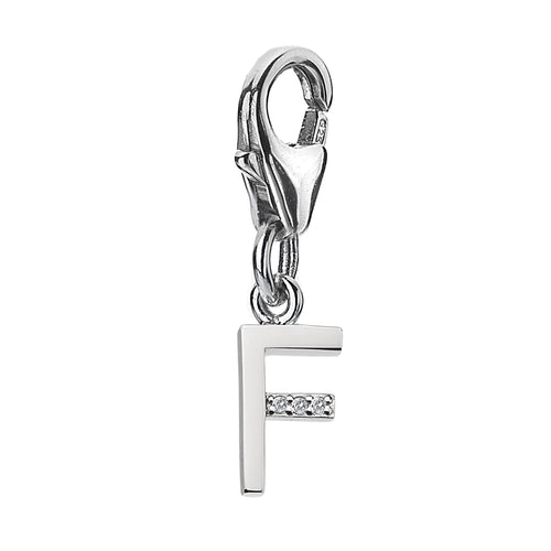 Diamond Letters 'F' Charm