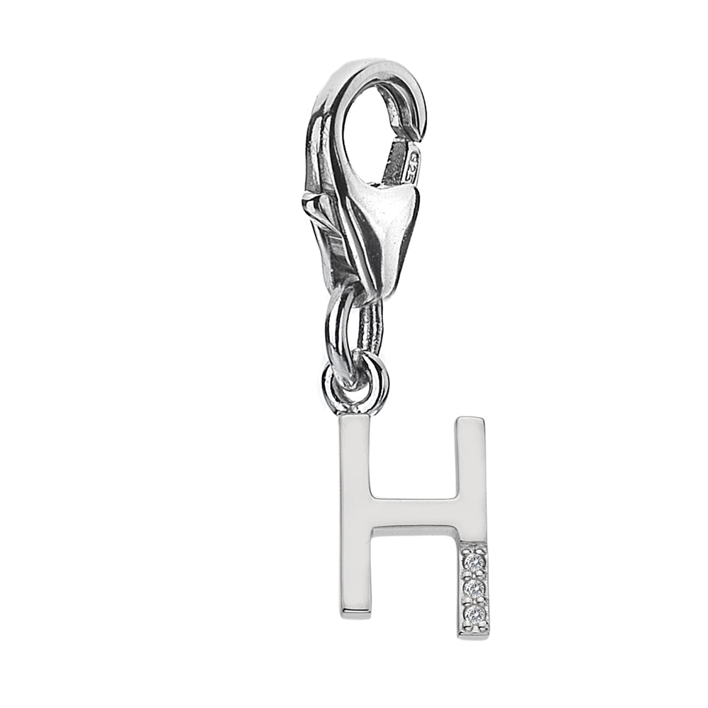 Diamond Letters 'H' Charm