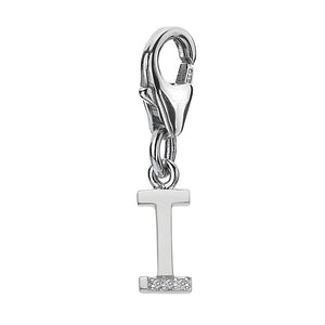 Diamond Letters 'I' Charm