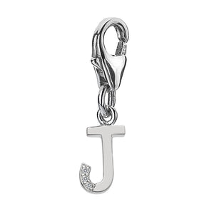 Diamond Letters 'J' Charm