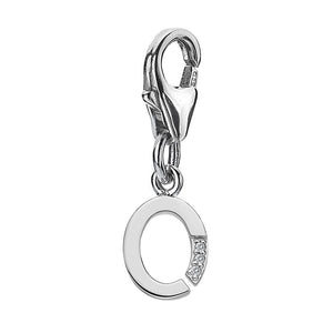 Diamond Letters 'O' Charm