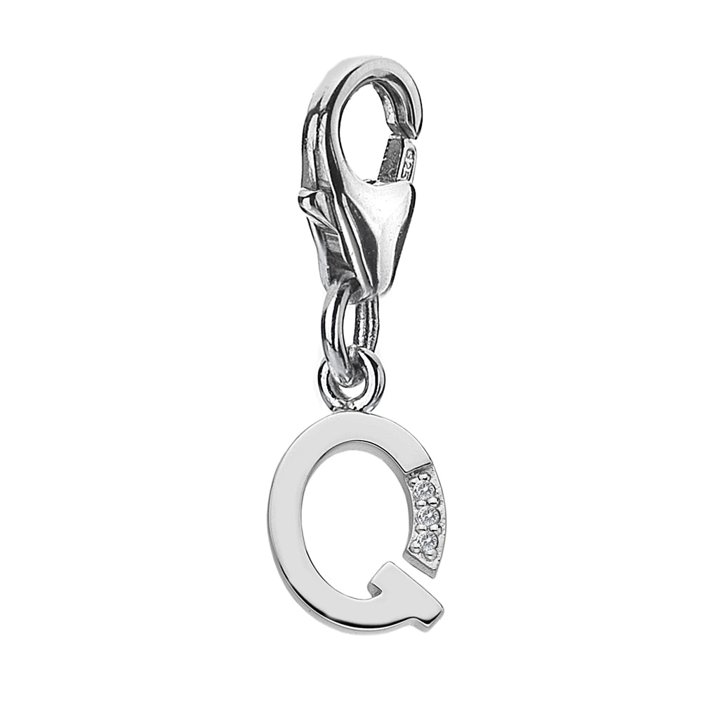 Diamond Letters 'Q' Charm