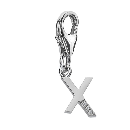 Diamond Letters 'X' Charm