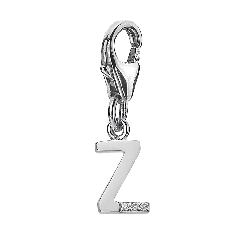 Diamond Letters 'Z' Charm