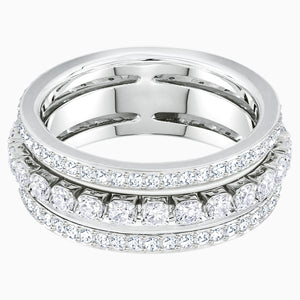 Further Ring, White, Rhodium plated