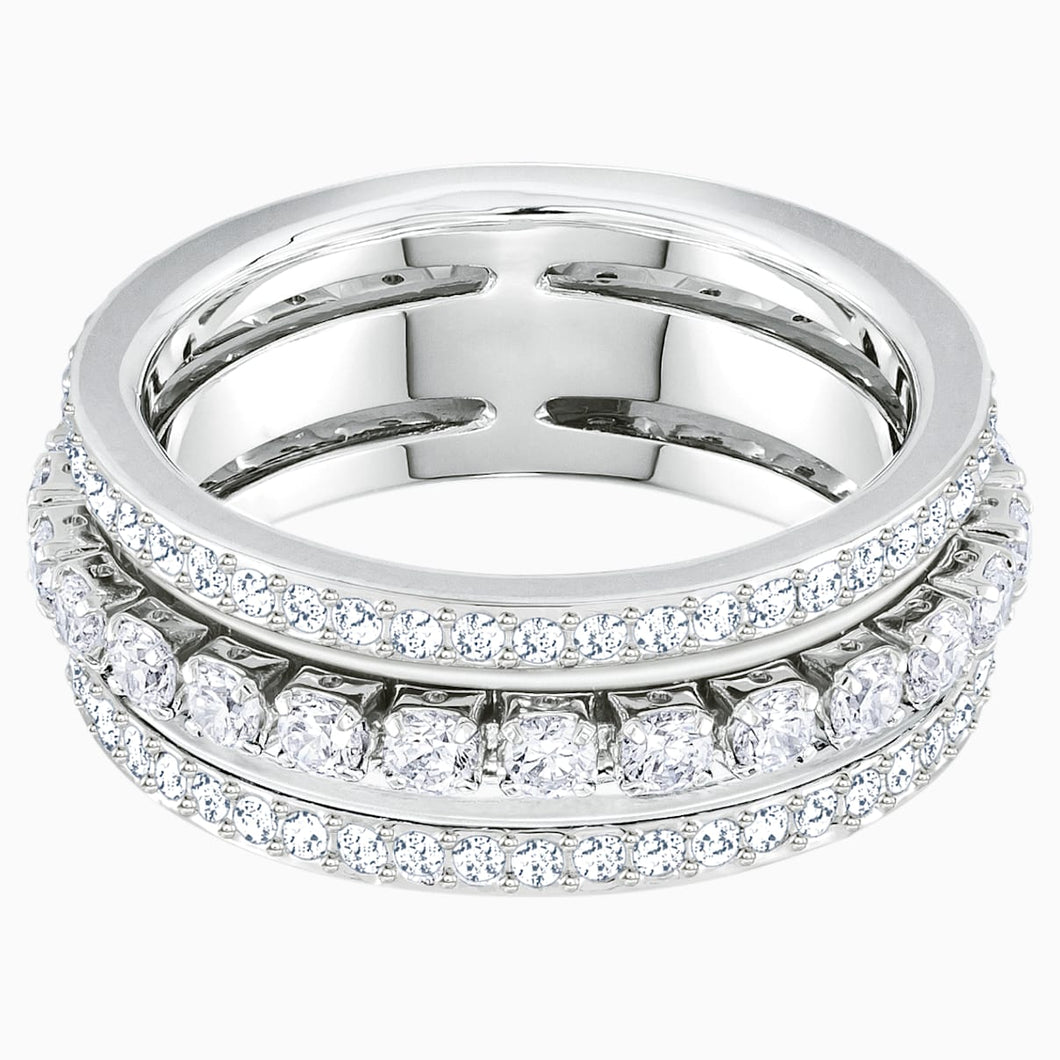 Further Ring, White, Rhodium plated