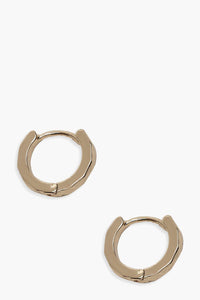 Womens Plain Huggie Hoop Earrings - metallics - One Size, Metallics