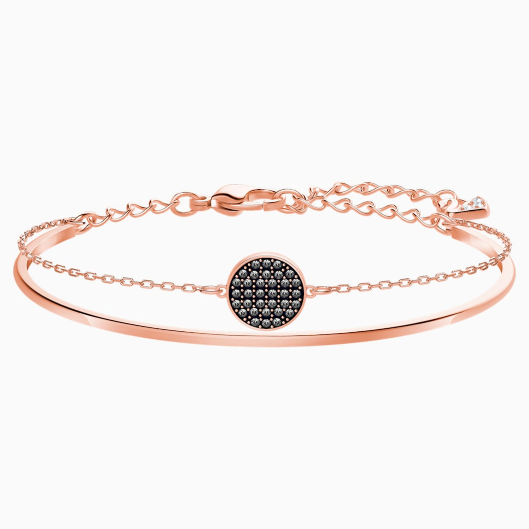 Ginger Bangle, Grey, Rose-gold tone plated