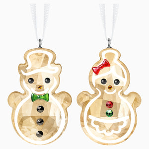 Gingerbread Snowman Couple Ornament