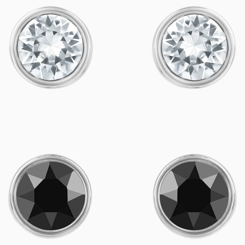 Harley Pierced Earring Set, Black, Ruthenium plated