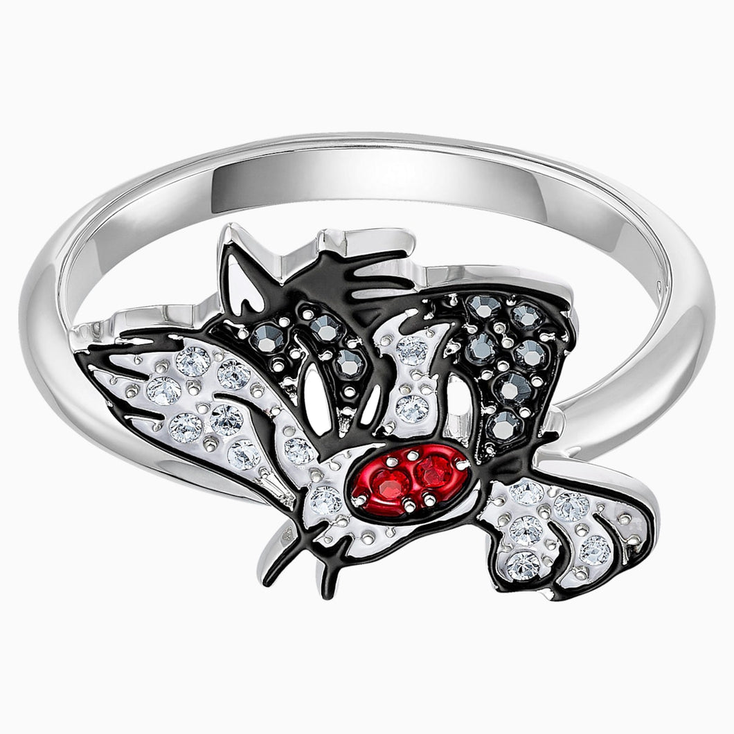 Looney Tunes Sylvester Motif Ring, Multi-coloured, Rhodium plated