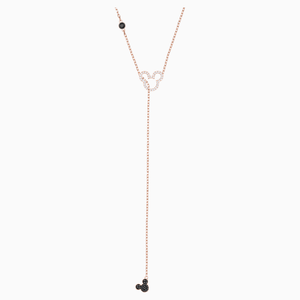 Mickey & Minnie Y Necklace, Multi-coloured, Rose-gold tone plated