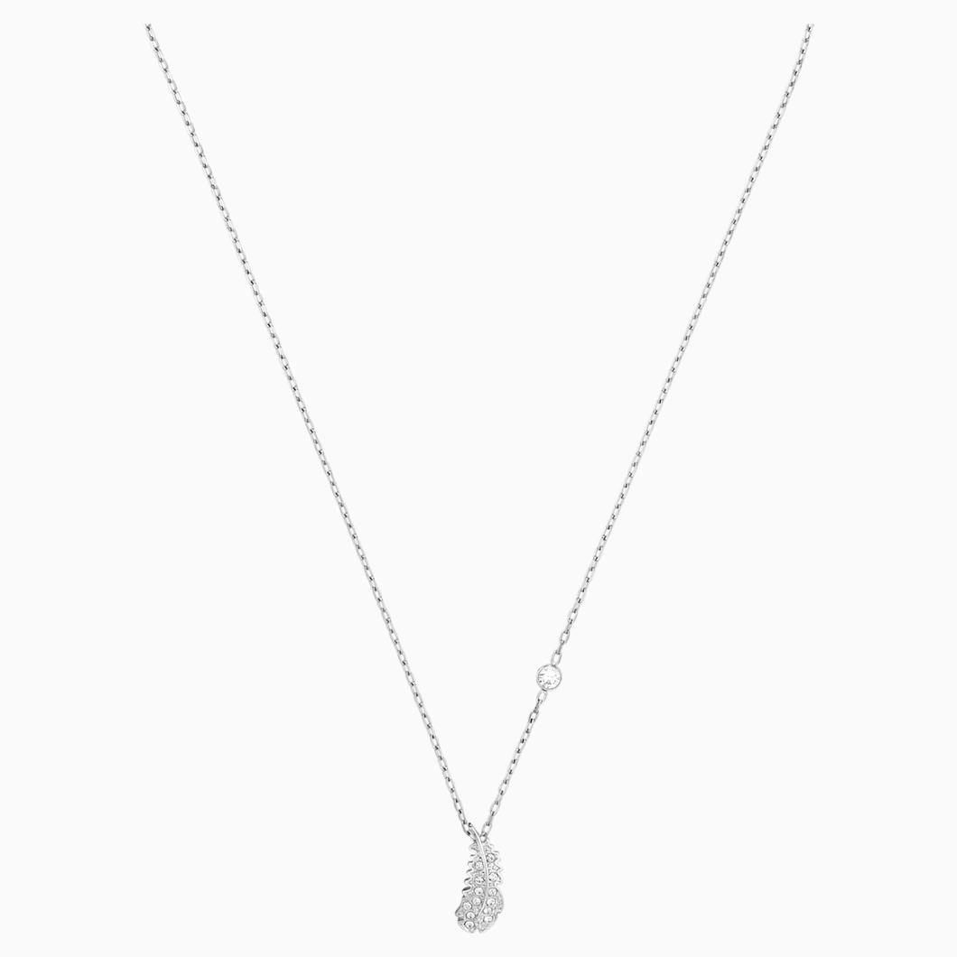 Naughty Necklace, White, Rhodium plated