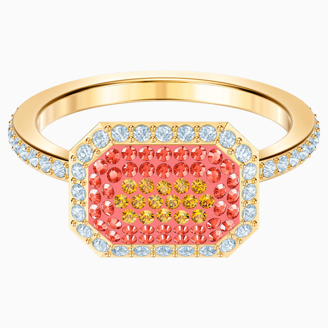 No Regrets Ring, Multi-coloured, Gold-tone plated