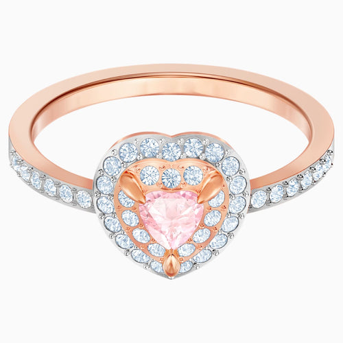 One Ring, Multi-coloured, Rose-gold tone plated