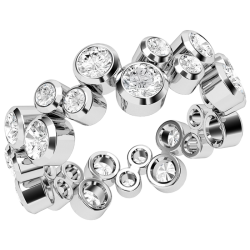 A lovely scattered diamond set ladies ring in 18ct white gold