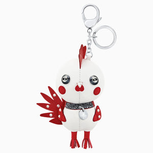 Rooster Pascal Bag Charm, Multi-coloured, Stainless steel